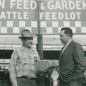 Anthony Benedetto pictured in front of the original storefront of Jefferson Feed & Garden Supply